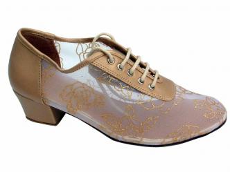 dansschoenen lichtgoud motief  